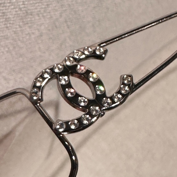 CHANEL  vintage silver gradient Swarovski CC’s sunglasses. - Picture 16 of 16